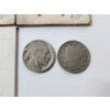 Image 5 : Five Assorted U.S. Nickels: 1905, 1910 & 1911 "V" / 1930 & Unknown Year Buffalo Nickels 