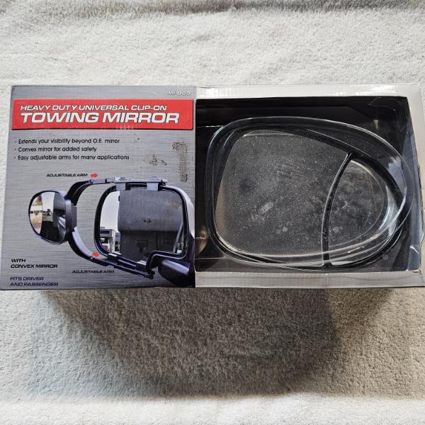 Pilot Automotive MI-063 Heavy Duty Universal Clip-On Towing Mirror - New In Box