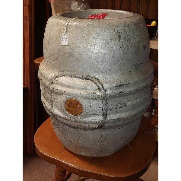 Vintage Galvanized Steel? / Aluminum?  Beer Keg - See Pics