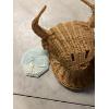 Image 4 : *Pick Up At Mantua Home-No Shipping Available*  Wicker Bull Head Wall Sculpture - Tons of Glass item