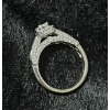 Image 5 : Gorgeous Sz 7.25 14K WG Ladies Diamond Ring 3.5mm x 5mm Main Stone - 55+Total Diamonds 4.6 Grams
