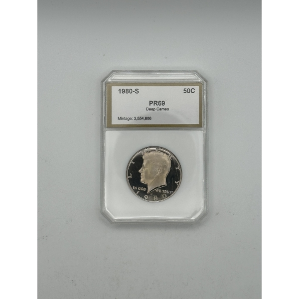 PCI PR69 Deep Cameo 1980-S Kennedy Half Dollar