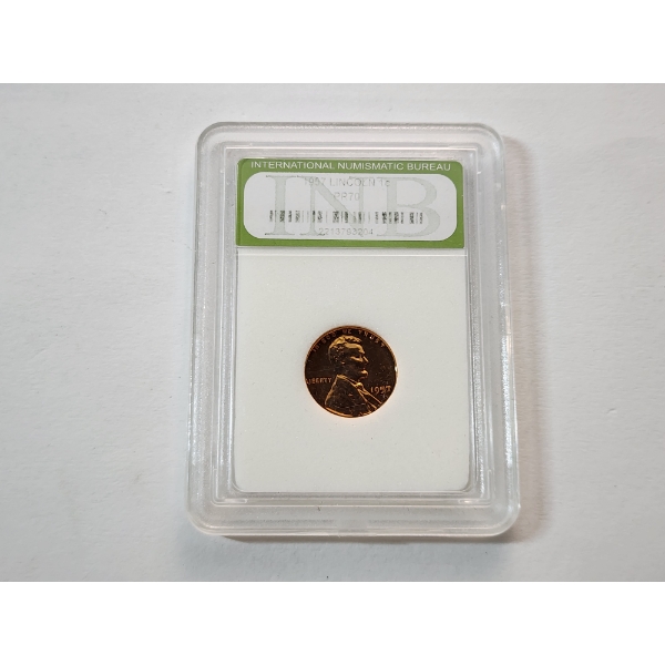 1957 Lincoln Wheat Cent Graded by INB PR 70