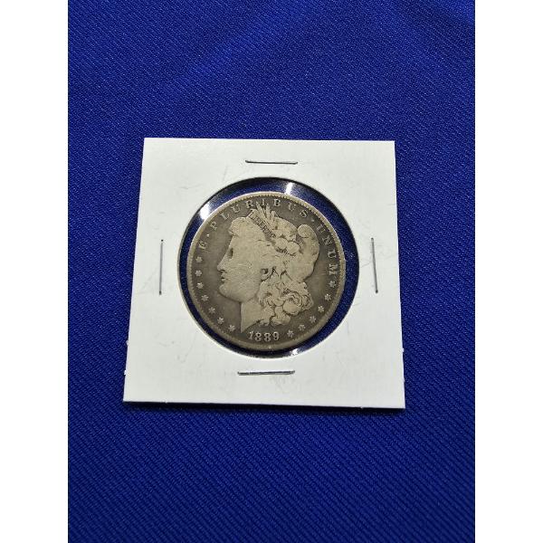 1889- O Morgan Silver Dollar in Protective Sleeve