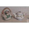 Image 1 : 2 Pieces - Decorated Porcelain Covered Jar & Teapot - Exc Condition