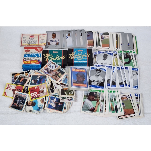 Nice Assortment of Various Baseball Trading Cards Including 1981 All Star Game Cleveland Ticket