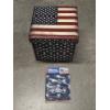 Image 1 : New 3'x5' Flag And Americana 15''x15'' Storage Footstool 