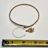 Image 4 : 10K Yellow Gold Jewelry: Bangle, Tasmanian Devil Pendant, Loop Piece - Total Weight: 5.1g