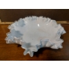 Image 3 : Vintage FENTON "Silver Crest"  11" x 3" Ruffled Glass Bowl - Excellent Condition