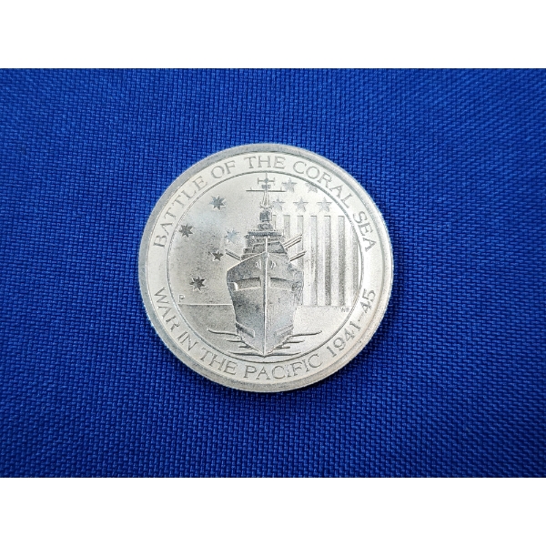 2015 Australia Battle of the Coral Sea 1/2 oz .999 Fine Silver Round