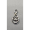 Image 2 : 14K White Gold Infinity 0.50 Carat Diamond Pendant- Weight: 1.7g