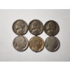Image 1 : Six Assorted United States Nickels Featuring Three Silver Wartime Nickels & Three Buffalo Nickels!