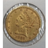 Image 2 : United States 1885 $5 Liberty Head Half Eagle 90% Gold Coin - AGW: 0.2419oz