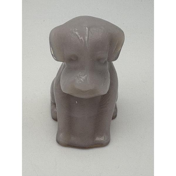 Adorable Degenhart Vintage Glass Dog Figurine -Mauve