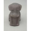 Image 1 : Adorable Degenhart Vintage Glass Dog Figurine -Mauve