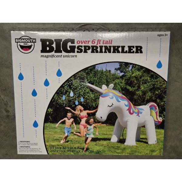 New! Bigmouth 6 Foot + Unicorn Sprinkler! 