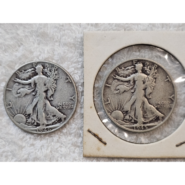 90% Silver United States Half-Dollar Assortment (Walking Liberty) - AFV: $1.00