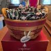 Image 2 : PICKUP IN CANTON - CHRISTMAS LONGABERGER PEPPERMINT BASKET & 2  SPECIAL CANDLE HOLDERS