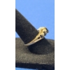 Image 3 : 14K Women's Gold Ring With Dark And Clear Stones - Size: 7 - Weight: 2.4g