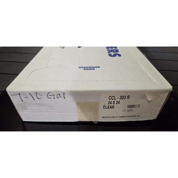 1000 Clear 7-10 Gallon Clear Trash Can Liners! 