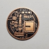 Image 2 : Colorized Bitcoin Design 1 AVDP oz .999 Fine Copper Round