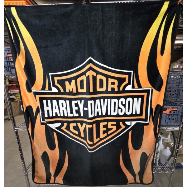 Harley Davidson 50x60 Plush Fleece Throw