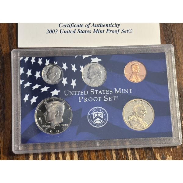 2003 U.S. Mint Proof Set - FV $2.91 - 90% Silver Includes Dime, Half Dollar