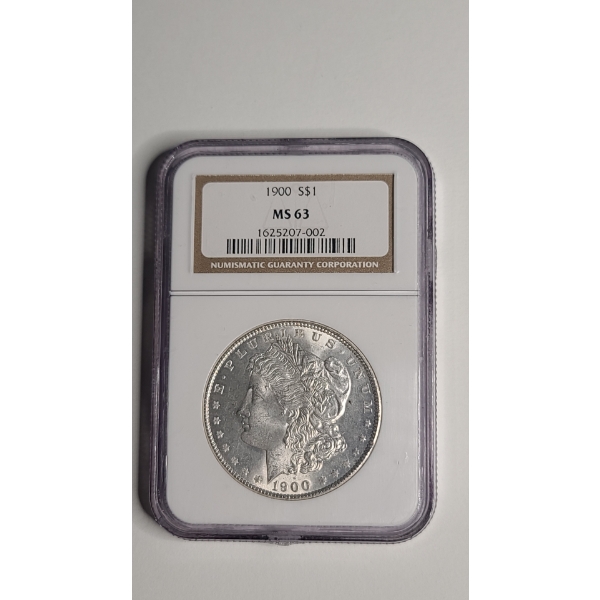 NGC 1900 MS 63 Morgan 90% Silver Dollar