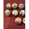 Image 2 : Extremely Rare Vintage Jetson's Hand Painted 13 Piece Marble Advertising Set - Mint Condition