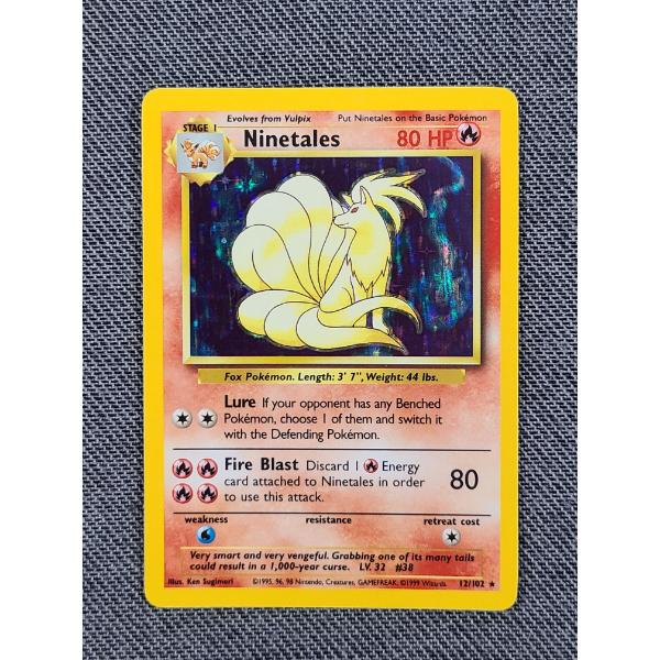 Ninetales 12/102 Holo Rare Pokemon Base Set Trading Card
