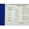Image 2 : 2011-W Silver American Eagle Proof $1 - 1 Troy oz .999 Fine Silver w/ Box & CoA