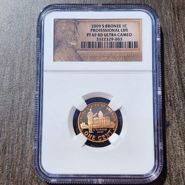 2009-S Bronze Lincoln Cent Professional Life NCG PF 69 RD ULTRA CAMEO
