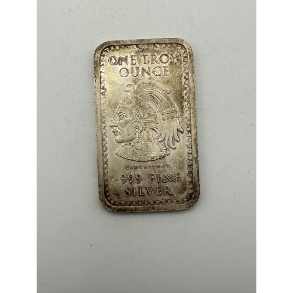 Aztec 1oz .999 Silver Bar
