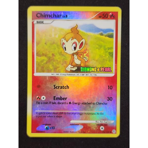 Chimchar Lv.8 76/130 Reverse Holo Pokemon Trading Card 