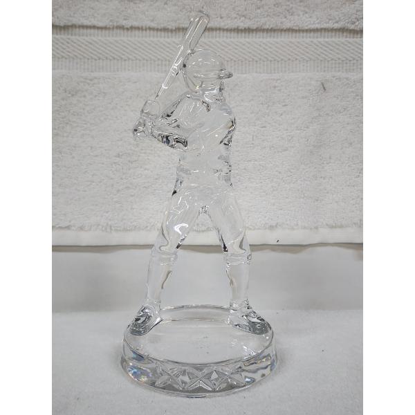 BEAUTIFUL Waterford Crystal Baseball Player Statue Standing Nearly 9 Inches Tall