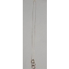 Image 2 : Vintage 14K Gold Tri-Color Gold Heart 19" Necklace With Diamond Accents - Weight: 3.8g