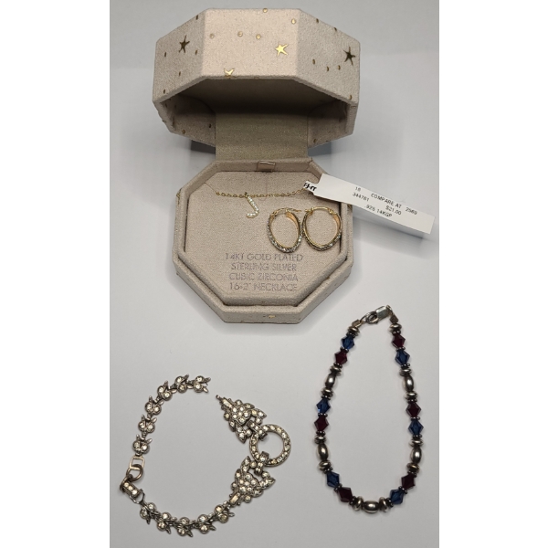 Collection Of Sterling Silver Jewelry & Jewelry With Sterling Components - Total Weight: 24.1g