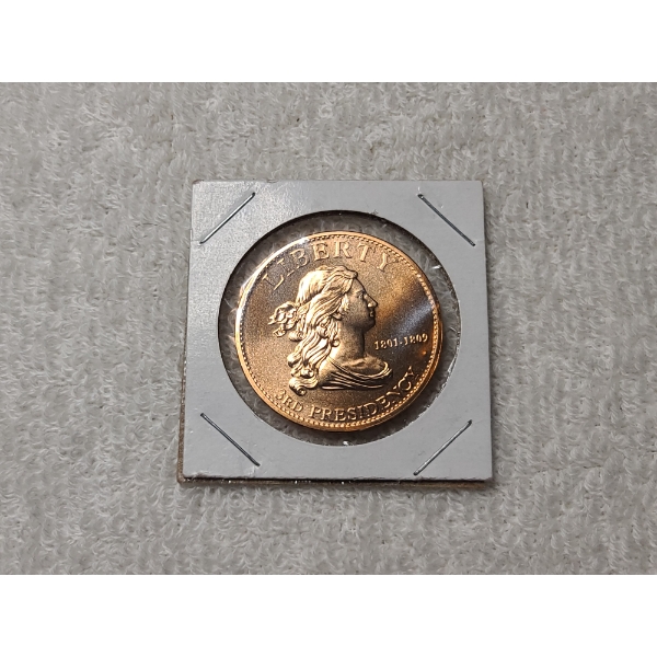 Thomas Jefferson 1 Oz Copper Liberty Round 