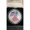 Image 2 : 2000 Colorized 1 Troy Ounce .999 Silver American Eagle Coin 
