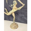 Image 4 : Brass ATLANTA -Marathon Running Woman- Sculpture by Paul Manship - 2ft. 10in Tall