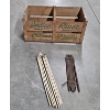 Image 1 : Vintage 27''x13'' Wooden Citrus Crate And 2 Wooden Drying Racks