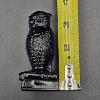 Image 2 : Vintage Uranium Degenhart Glass Wise Owl On Books Figurine - Violet Purple