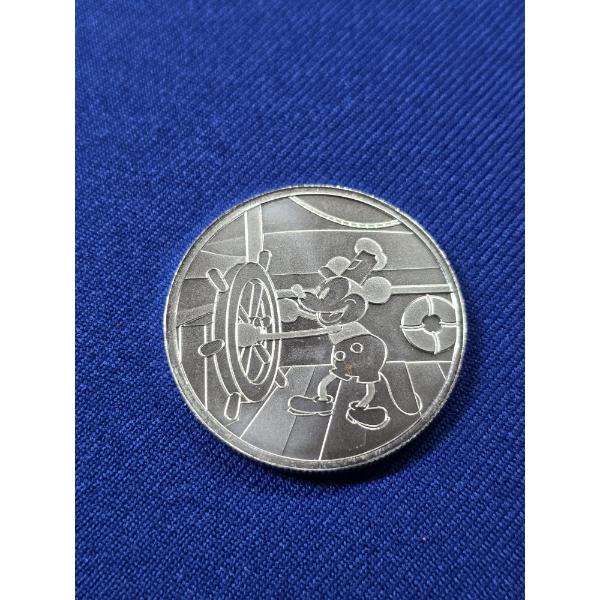 1928 Mickey Mouse DISNEY "Steamboat Willie" 1 oz .999 Fine Silver Round - Mint Condition