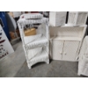 Image 3 : Lot of White Wicker Decorative Furniture & Home Items