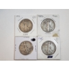 Image 1 : (4) Walking Liberty 90% Silver Half Dollars Face Value: $2.00