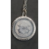 Image 3 : American Historic Society Quartz Pocket Watch & Coin Replica Necklace 