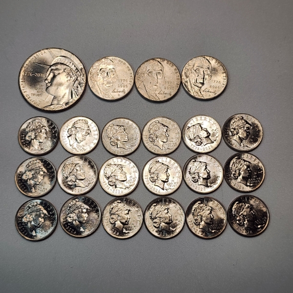 Lot of Assorted Proof-Like U.S. 2026 Coins in Bottle - Face Value: $2.45