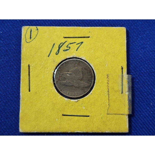 1857 United States Flying Eagle Cent 
