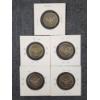Image 4 : Five Assorted 90% Silver United States Barber Quarters ~ $1.25 Face Value!