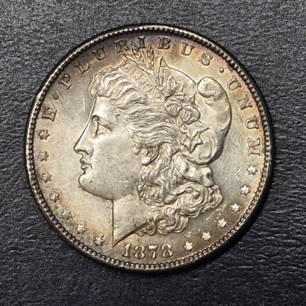 High Grade silver Dollar - 1878 S  Morgan Silver Dollar - Reverse of 78 - See Pics